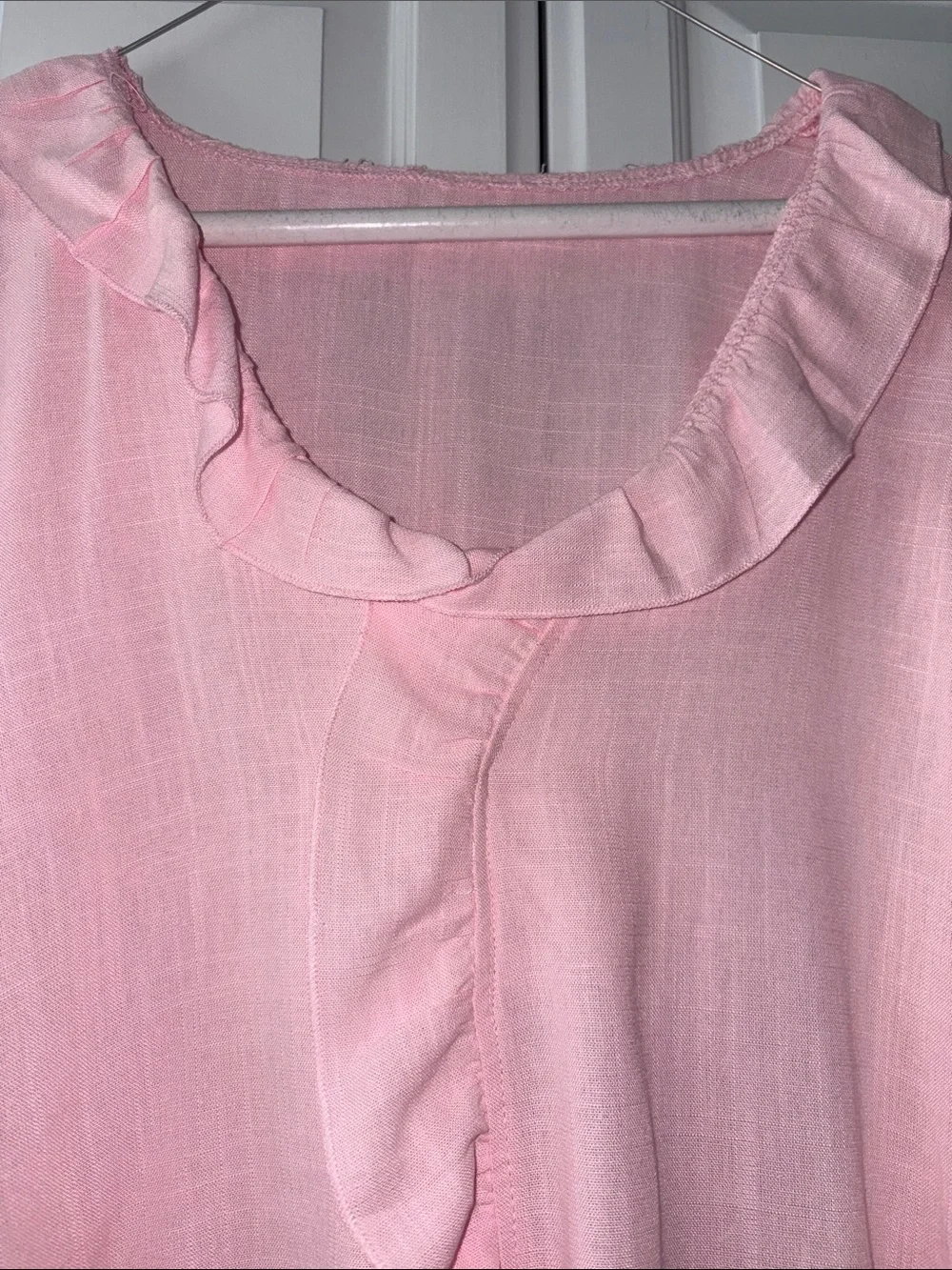 Light Pink Ruffle Neck Tunic - Picture 5 of 9
